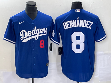 Kike Hernandez Number Los Angeles Dodgers blue jersey