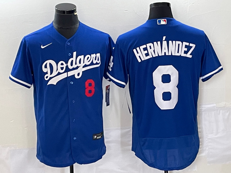 Kike Hernandez Number Los Angeles Dodgers blue jersey
