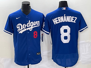 Kike Hernandez Number Los Angeles Dodgers blue jersey