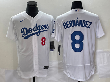 Kike Hernandez Number Los Angeles Dodgers white jersey