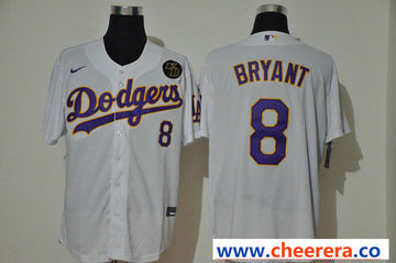 Kobe Bryant Los Angeles Dodgers white jersey