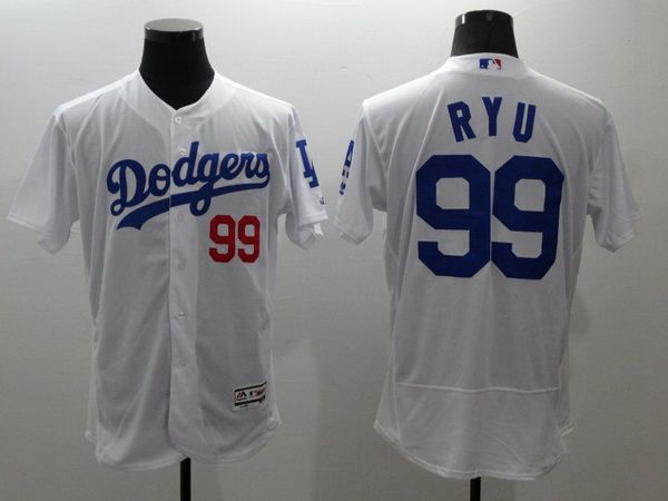 Hyun-Jin Ryu Los Angeles Dodgers white jersey