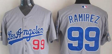 Manny Ramirez Los Angeles Dodgers gray Road jersey