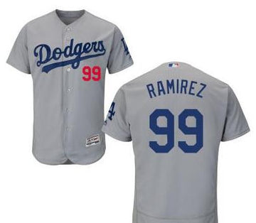 Manny Ramirez Los Angeles Dodgers gray jersey