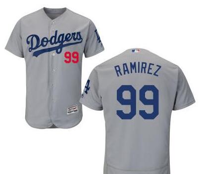 Manny Ramirez Los Angeles Dodgers gray jersey