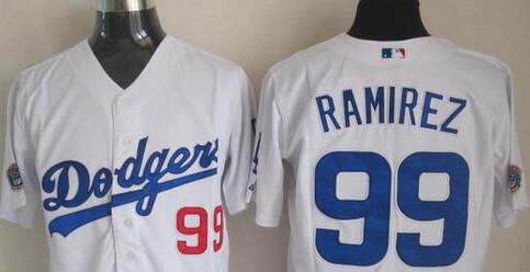 Manny Ramirez Los Angeles Dodgers white jersey