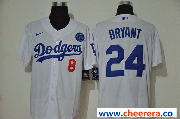 Kobe Bryant Los Angeles Dodgers white jersey