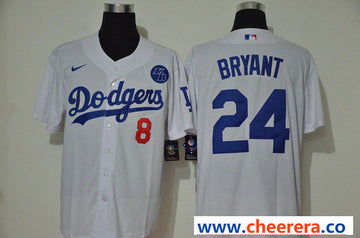 Kobe Bryant Los Angeles Dodgers white jersey