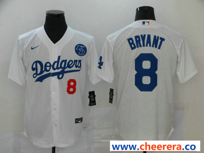 Kobe Bryant Los Angeles Dodgers white jersey