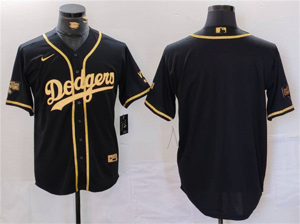 Blank Black Los Angeles Dodgers gold jersey