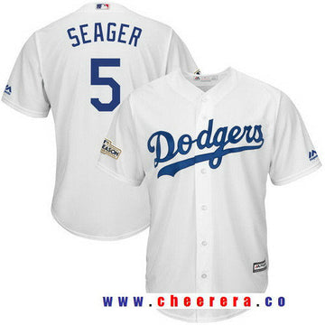 Corey Seager Majestic Los Angeles Dodgers white jersey