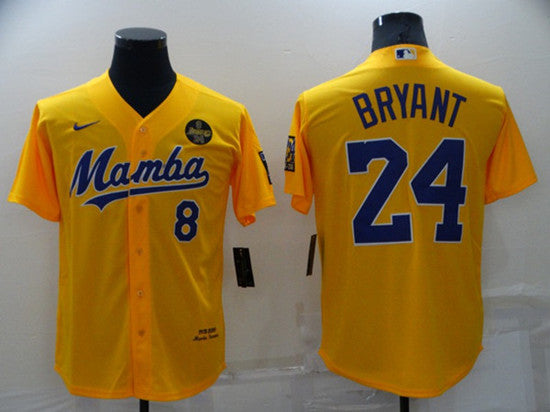 Front Back Los Angeles Dodgers yellow jersey