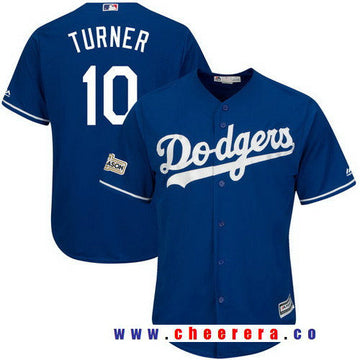 Justin Turner Majestic Los Angeles Dodgers royal jersey