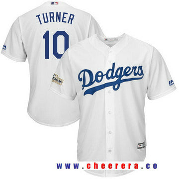 Justin Turner Majestic Los Angeles Dodgers white jersey