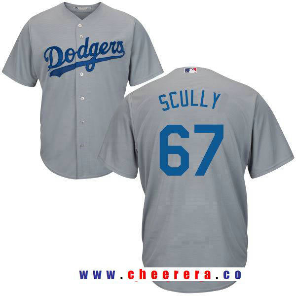 Sportscaster Vin Scully Los Angeles Dodgers gray Alternate jersey