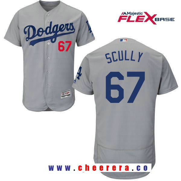 Sportscaster Vin Scully Los Angeles Dodgers gray Alternate jersey