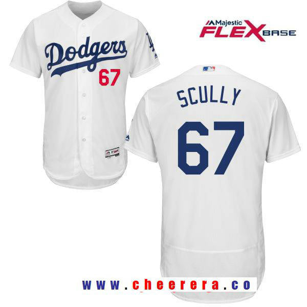 Sportscaster Vin Scully Los Angeles Dodgers white Home jersey