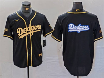Logo Black Los Angeles Dodgers gold jersey