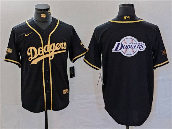 Logo Black Los Angeles Dodgers gold jersey
