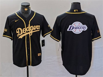 Logo Black Los Angeles Dodgers gold jersey