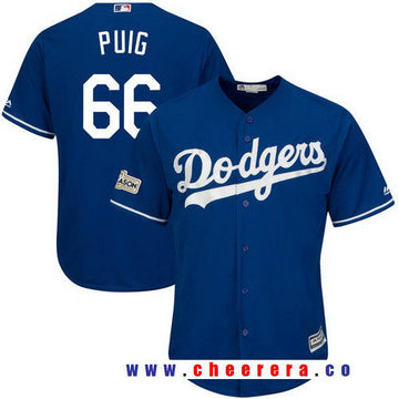 Yasiel Puig Majestic Los Angeles Dodgers royal jersey
