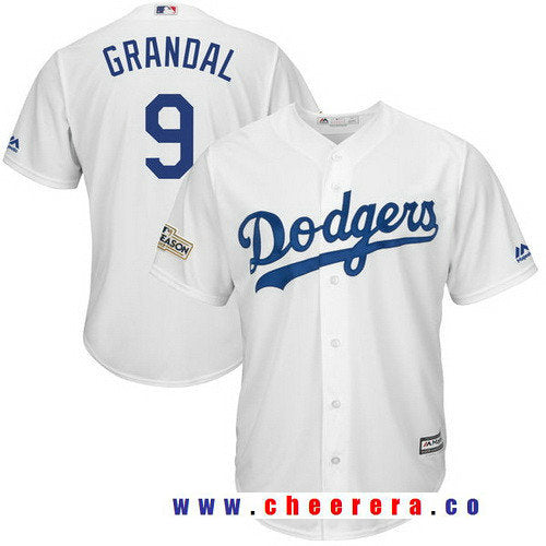 Yasmani Grandal Majestic Los Angeles Dodgers white jersey