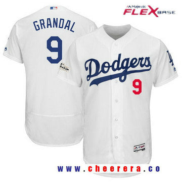 Yasmani Grandal Majestic Los Angeles Dodgers white jersey