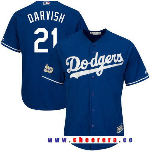 Yu Darvish Majestic Los Angeles Dodgers royal jersey