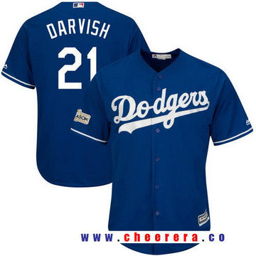 Yu Darvish Majestic Los Angeles Dodgers royal jersey