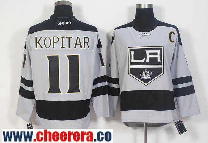 Anze Kopitar Los Angeles Kings gray Alternate jersey