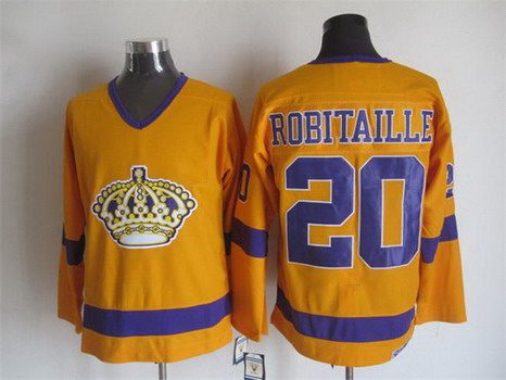 Luc Robitaille Los Angeles Kings white Throwback jersey