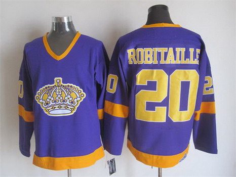 Luc Robitaille Los Angeles Kings purple Throwback jersey