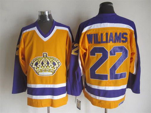 Tiger Williams Los Angeles Kings yellow Throwback jersey