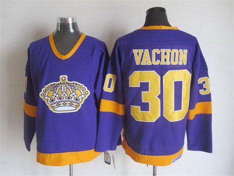 Rogie Vachon Los Angeles Kings purple Throwback jersey