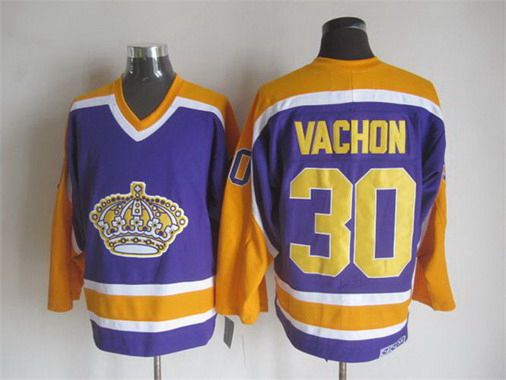 Rogie Vachon Los Angeles Kings purple Throwback jersey