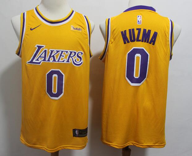 Kyle Kuzma Los Angeles Lakers yellow jersey