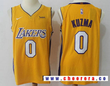 Kyle Kuzma New Los Angeles Lakers yellow jersey