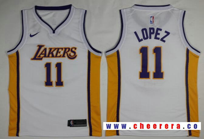 Brook Lopez New Los Angeles Lakers white jersey
