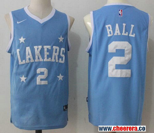 Lonzo Ball Los Angeles Lakers blue jersey