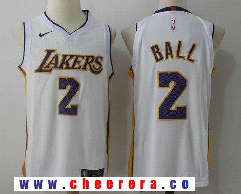 Lonzo Ball New Los Angeles Lakers white jersey