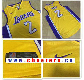 Lonzo Ball Los Angeles Lakers yellow jersey