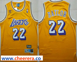 Elgin Baylor Los Angeles Lakers yellow Throwback jersey