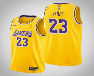 LeBron James Los Angeles Lakers yellow jersey
