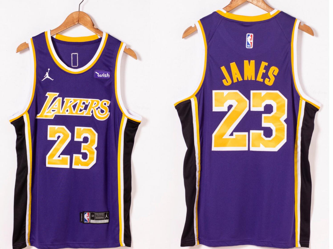 LeBron James Nike Jordan Los Angeles Lakers blue jersey
