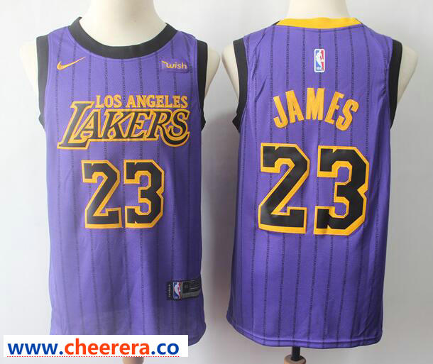 LeBron James Nike Los Angeles Lakers purple jersey