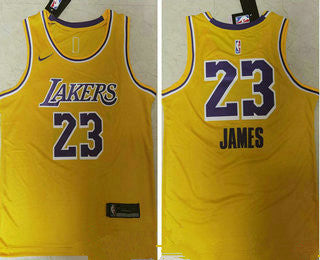 LeBron James Los Angeles Lakers yellow jersey