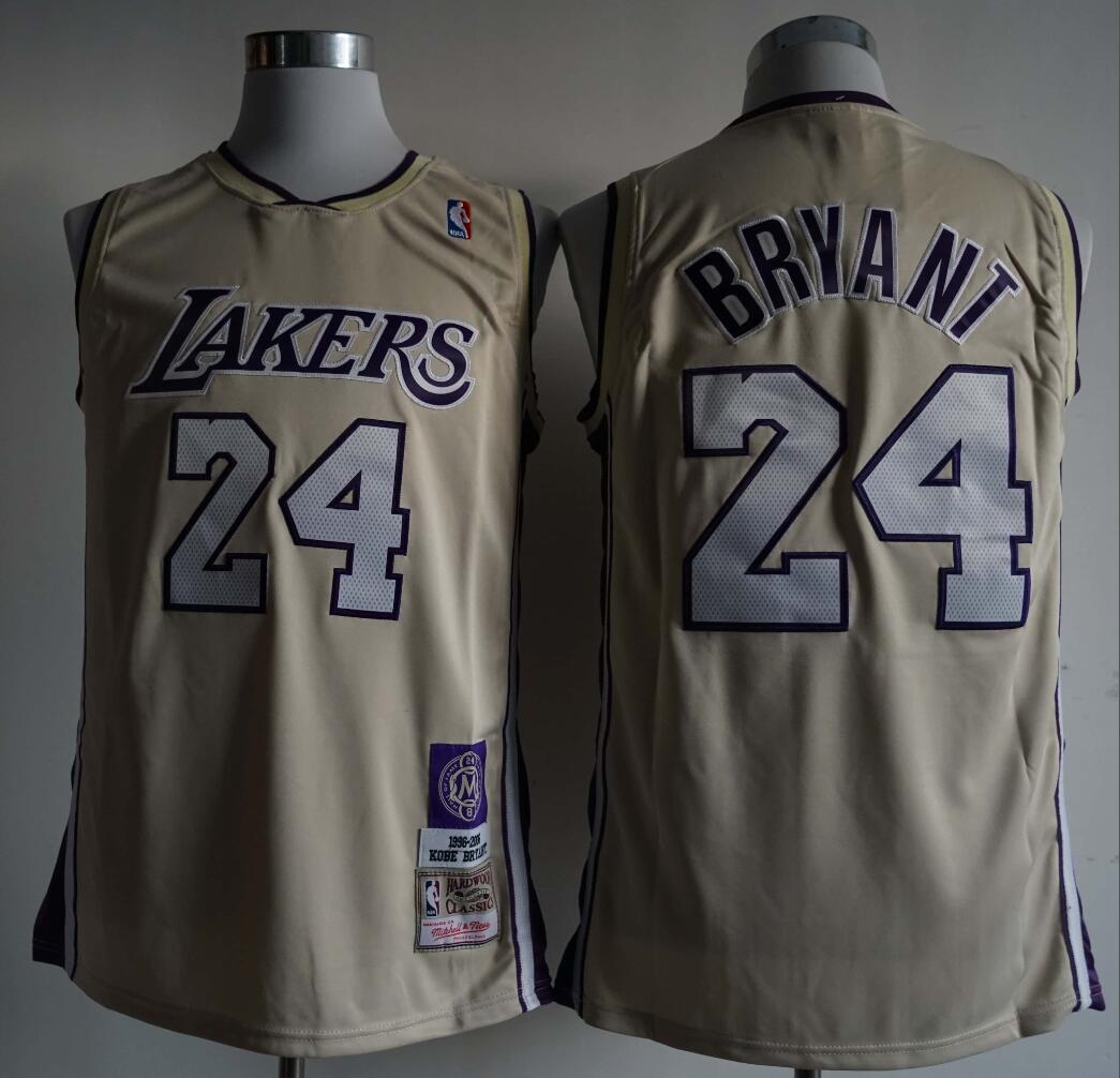 Kobe Bryant Los Angeles Lakers beige Throwback jersey