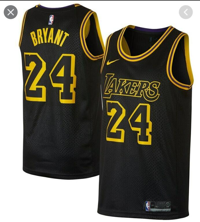 Kobe Bryant Los Angeles Lakers black jersey