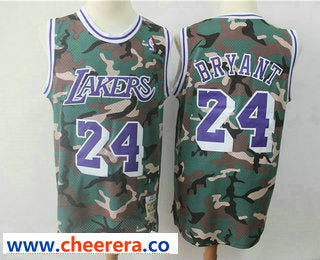 Kobe Bryant New Los Angeles Lakers camo Throwback jersey