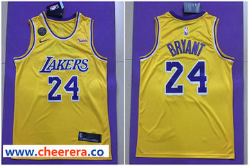 Kobe Bryant Los Angeles Lakers yellow jersey